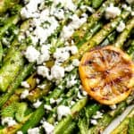Grilled Asparagus with Lemon and Feta pinterest image