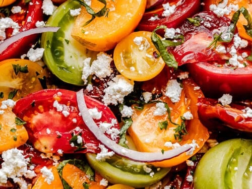 Heirloom Tomato & Herb Salad - Dishing Up the Dirt