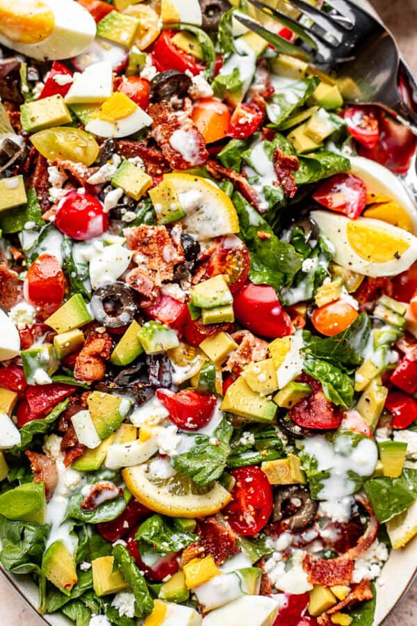 Mediterranean Cobb Salad | Easy & Healthy Summer Salad Recipe