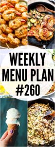 WEEKLY MENU PLAN #260 PINTEREST IMAGE