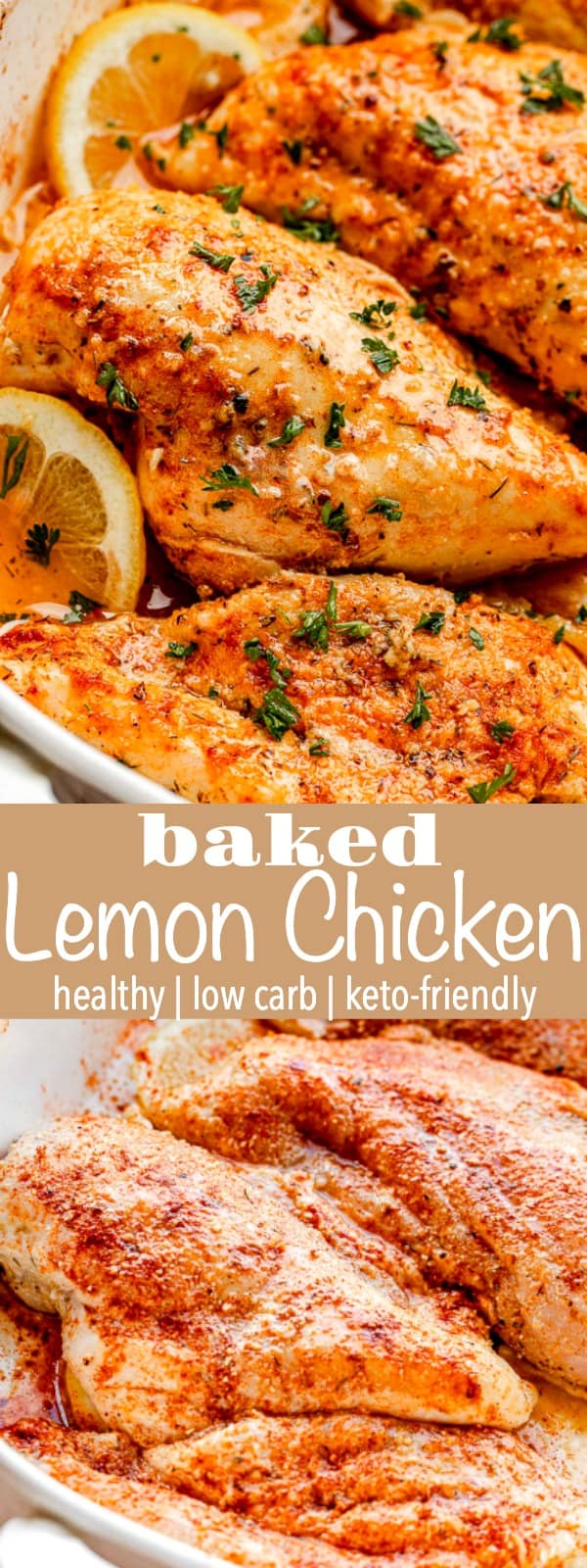 Baked Lemon Chicken long pinterest image