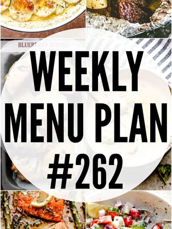 WEEKLY MENU PLAN (#262) PINTEREST IMAGE