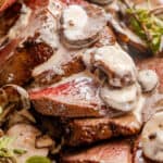 Beef Tenderloin with Mushroom Gravy
