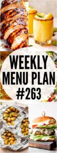 WEEKLY MENU PLAN #263 pinterest image