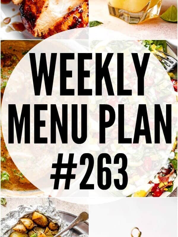 WEEKLY MENU PLAN #263 pinterest image