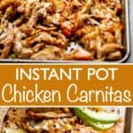 Instant Pot Chicken Carnitas long pinterest image