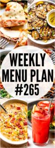 WEEKLY MENU PLAN #265 pinterest image