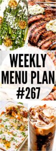 WEEKLY MENU PLAN (#267) pinterest image