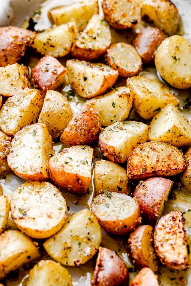 Crispy Air Fryer Potatoes with Herb Butter | Diethood