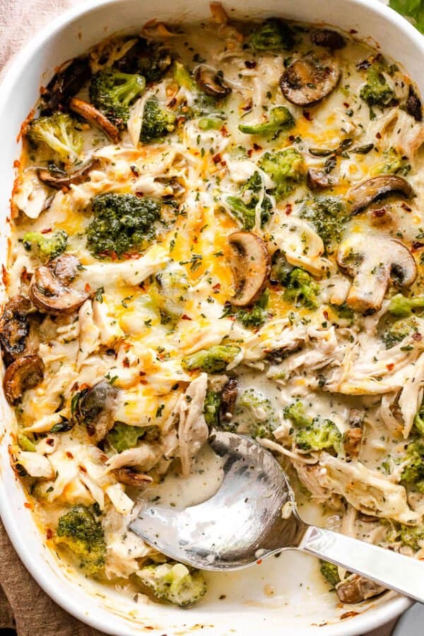 broccoli corn casserole with chicken in a biscuit ers