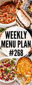 MENU PLAN 268 pinterest collage