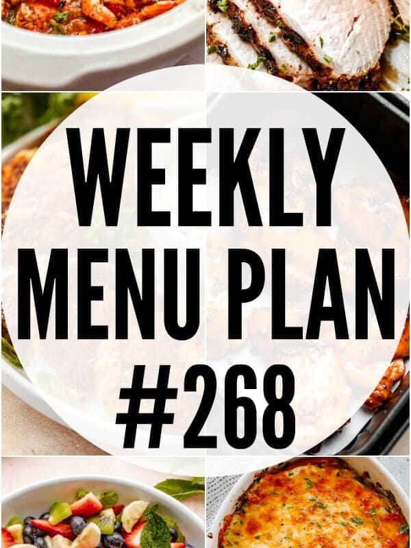 MENU PLAN 268 pinterest collage