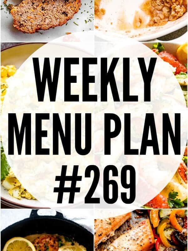 WEEKLY MENU PLAN (#269) collage pinterest image