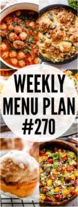 WEEKLY MENU PLAN (#270) PINTEREST IMAGE