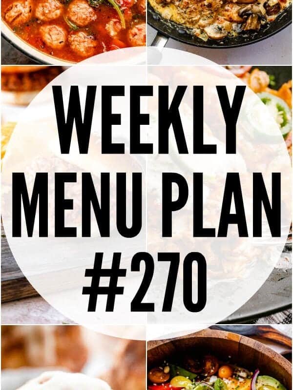 WEEKLY MENU PLAN (#270) PINTEREST IMAGE