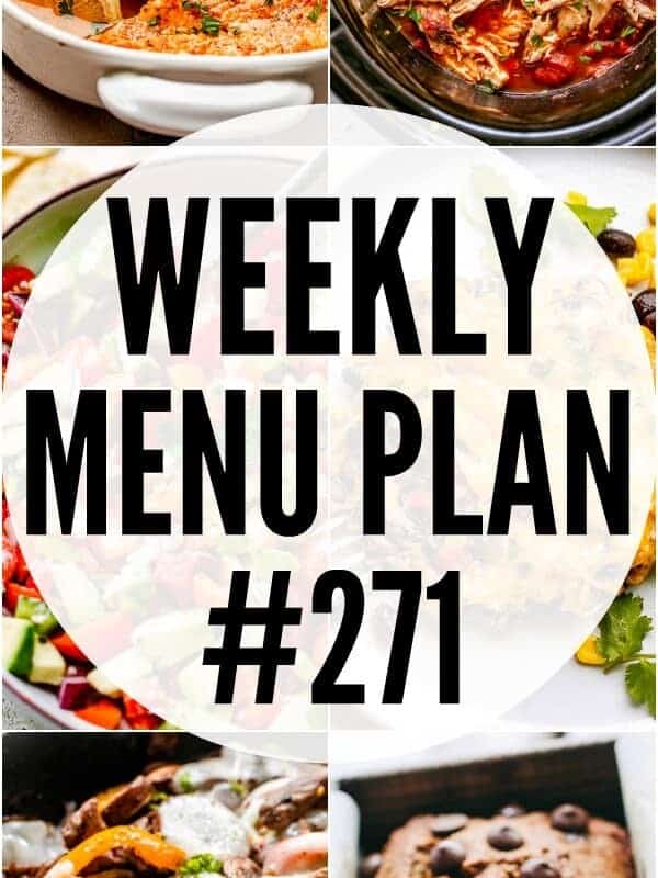 WEEKLY MENU PLAN #271 PIN IMAGE