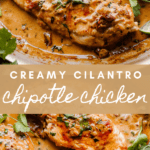 Creamy Cilantro Chipotle Chicken pinterest image