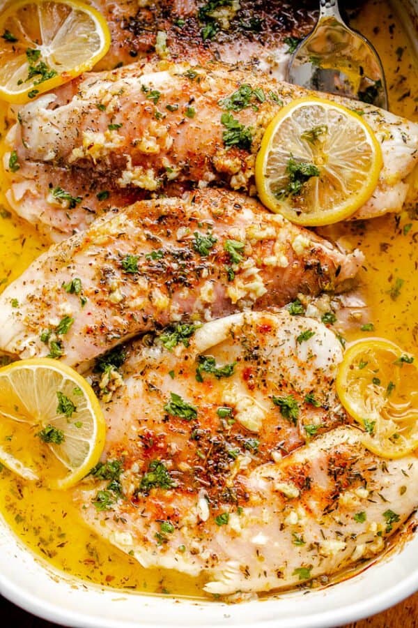 Garlic Butter Oven Baked Tilapia Recipe Diethood