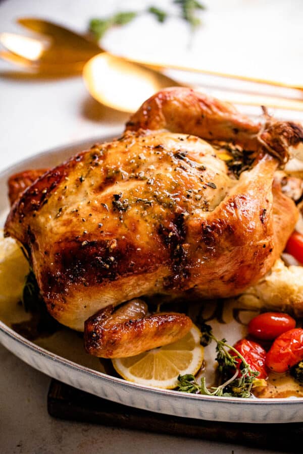 Maple Butter Roast Chicken Recipe - Easy Whole Roast Chicken!