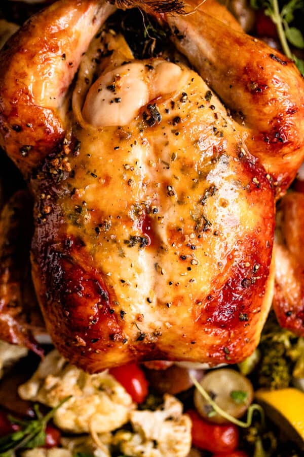 Maple Butter Roast Chicken Recipe - Easy Whole Roasted Chicken!