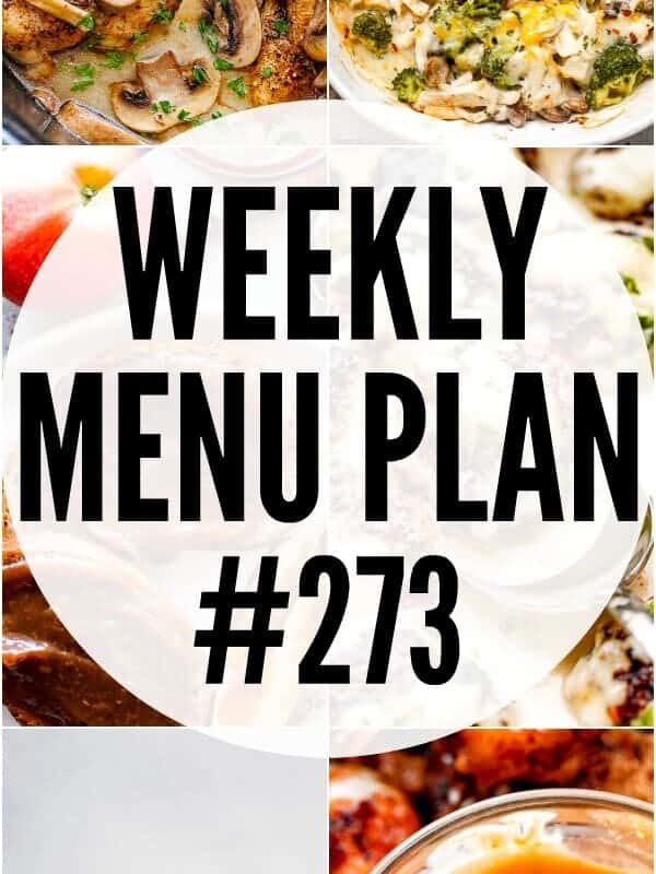 WEEKLY MENU PLAN 273 PINTEREST IMAGE