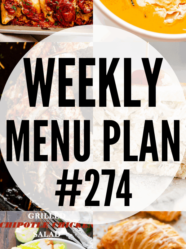 WEEKLY MENU PLAN (#274) COLLAGE PIN