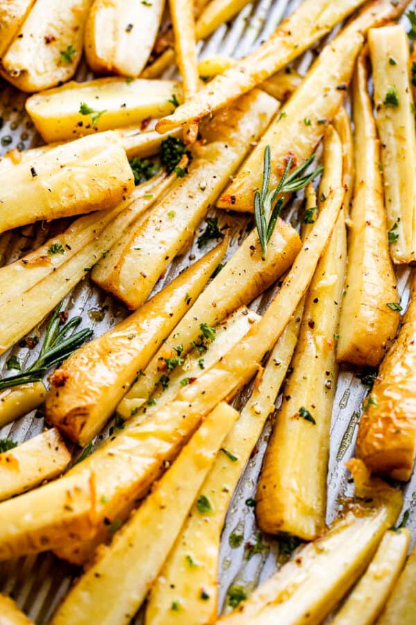 Garlic Butter Roasted Parsnips | Diethood
