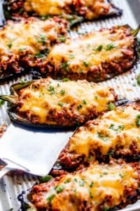 Stuffed Poblano Peppers with Chili | Diethood