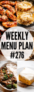 WEEKLY MENU PLAN (#276) pinterest image