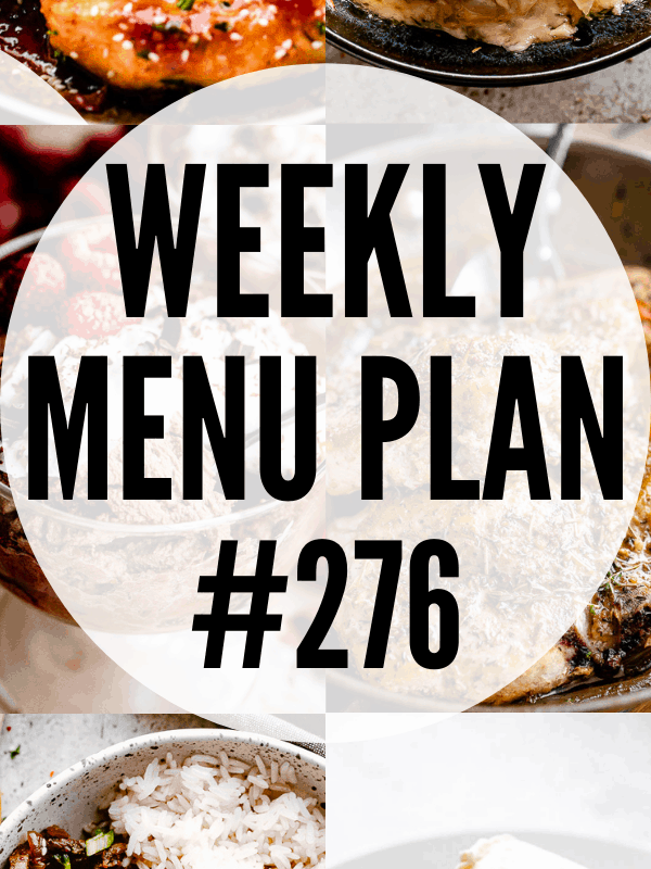 WEEKLY MENU PLAN (#276) pinterest image