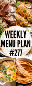 weekly menu plan collage image