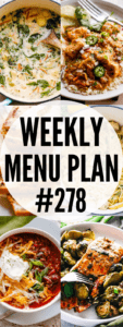 WEEKLY MENU PLAN (#278) pinterest image