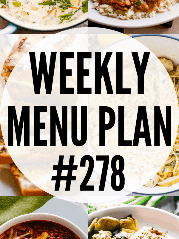 WEEKLY MENU PLAN (#278) pinterest image