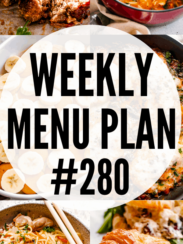 WEEKLY MENU PLAN (#280) pinterest collage image