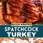 Spatchcock turkey recipe Pin image.