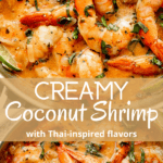 Thai Inspired Creamy Coconut Shrimp long pin image