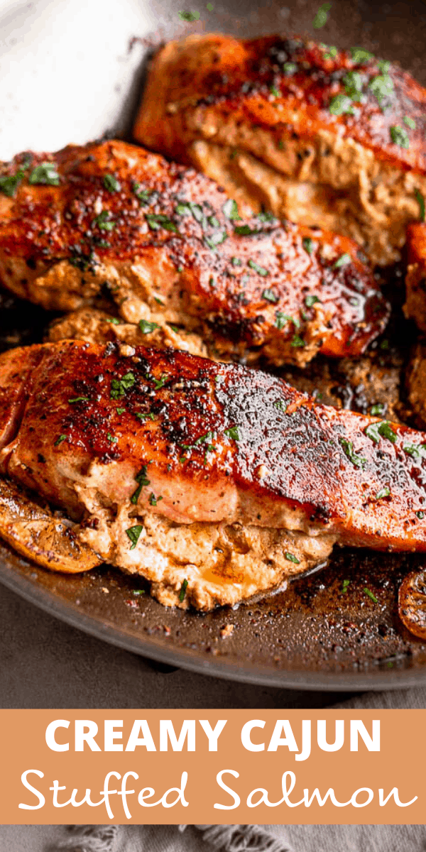 Creamy Cajun Stuffed Salmon Recipe | Quick Dinner Idea