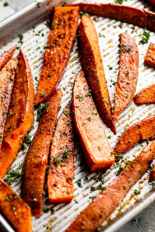 Roasted Sweet Potato Wedges Oven & Air Fryer Method Included