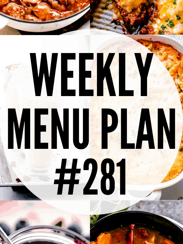 WEEKLY MENU PLAN (#281) long collage