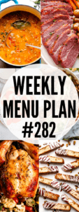 weekly menu plan 282 collage pin image