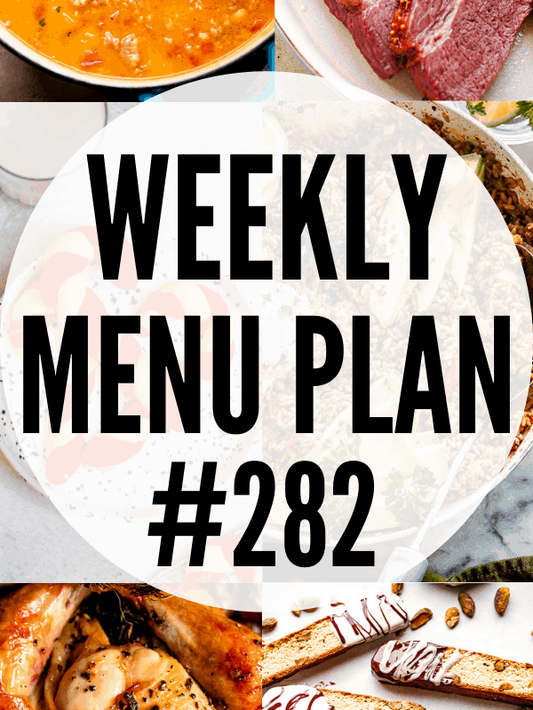 weekly menu plan 282 collage pin image