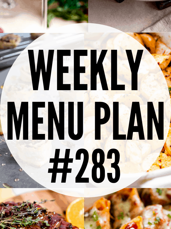 WEEKLY MENU PLAN (#283) collage pin