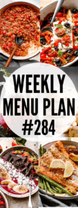 WEEKLY MENU PLAN #284 collage pin