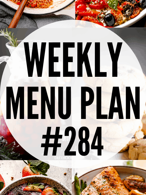 WEEKLY MENU PLAN #284 collage pin