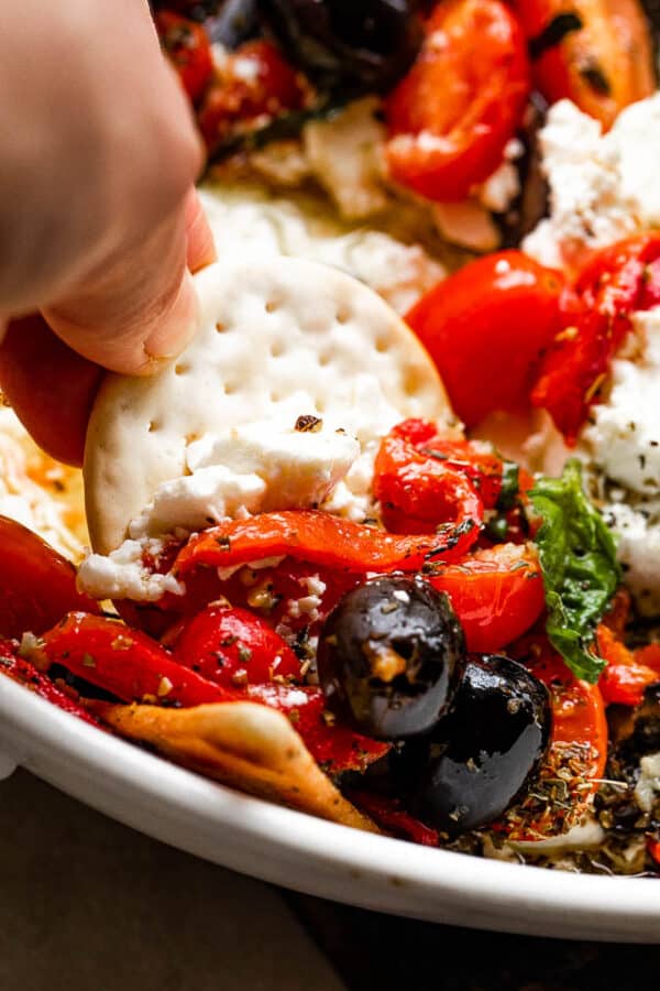 Mediterranean Baked Feta Recipe | The Best Cheesy Appetizer Dip