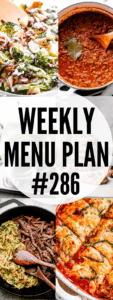 WEEKLY MENU PLAN #286 collage PIN