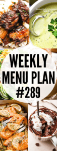 WEEKLY MENU PLAN 289 pin collage