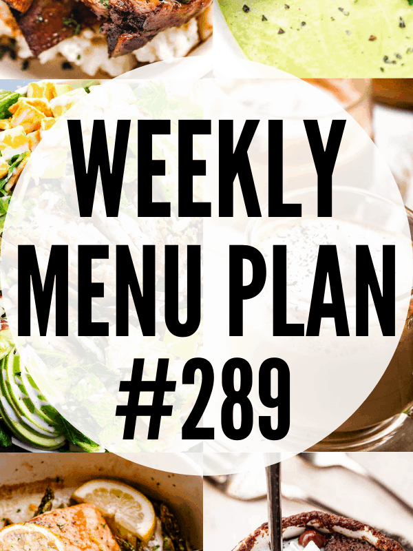 WEEKLY MENU PLAN 289 pin collage