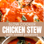 Slow Cooker Chicken Stew two picture collage pin