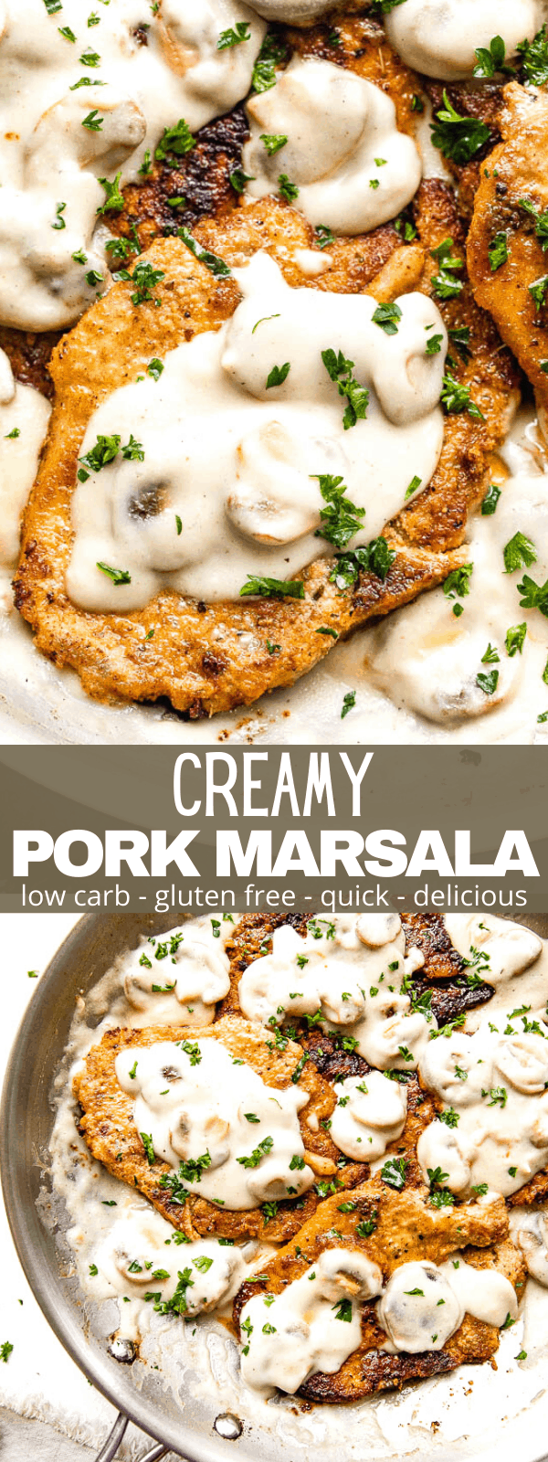 Creamy Pork Marsala Recipe | Tender + Juicy Pork Chops Dinner